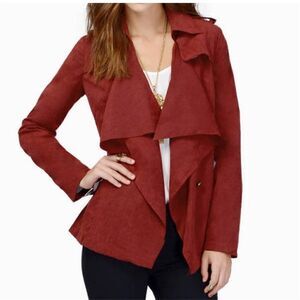TOBI IN THE FRILLS JACKET BURGUNDY SIZE S
